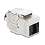Delock Keystone Module RJ45 jack to LSA Cat.8.1 shielded with locking clip and dust cover cable tie-free