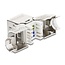 Delock Keystone Module RJ45 jack to LSA Cat.6A with metal latch tool-free 90° angled shielded