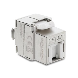 DeLOCK Delock Keystone Module RJ45 jack to LSA Cat.6A shielded tool-free with dust protection cap