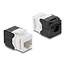 Delock Keystone Module RJ45 jack to LSA Cat.6 UTP tool-free black / white