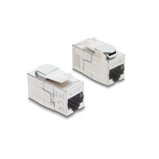 DeLOCK Delock Keystone Module coupler RJ45 jack to RJ45 jack Cat.6A shielded