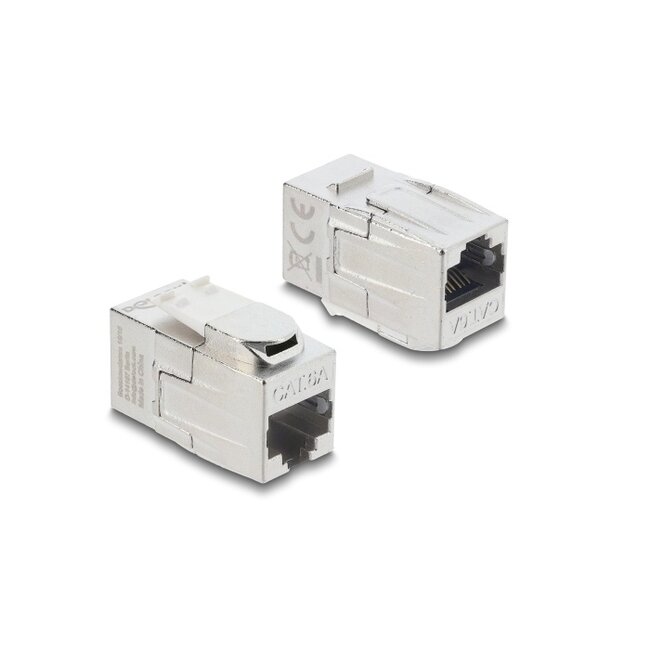 Delock Keystone Module coupler RJ45 jack to RJ45 jack Cat.6A shielded