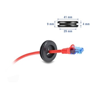 DeLOCK Delock Rubber Cable Bushing round Ø 32 mm black