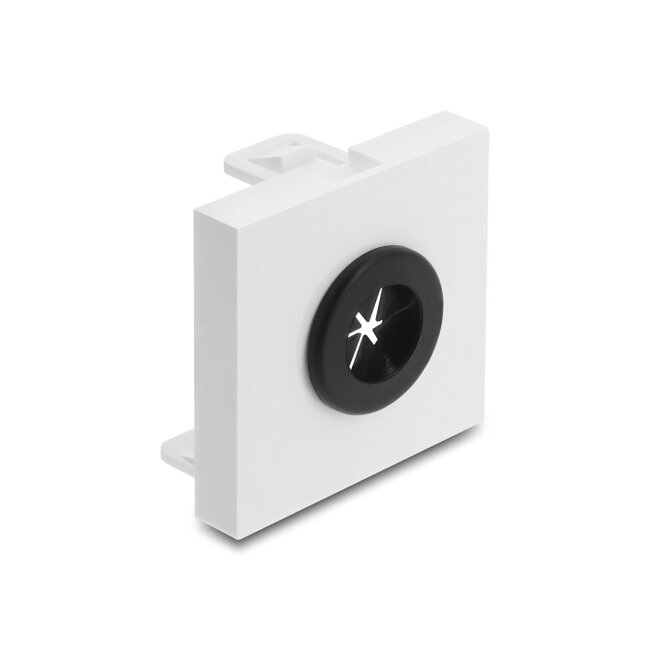 Delock Easy 45 Cable Bushing round Ø 14 mm white / black