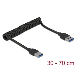 DeLOCK Delock USB 3.0 Coiled Cable Type-A male to Type-A male