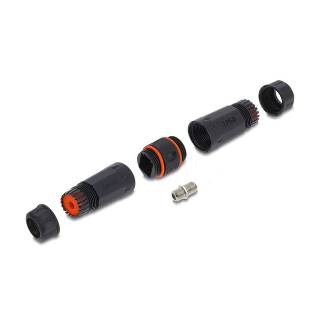 Delock Cable Connector F socket to F socket waterproof