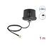 Delock 5G LTE GNSS WiFi 6 Antenna SMA plug 1.9 - 3.3 dBi omnidirectional with connection cable ULA100 1 m roof mounting outdoor black