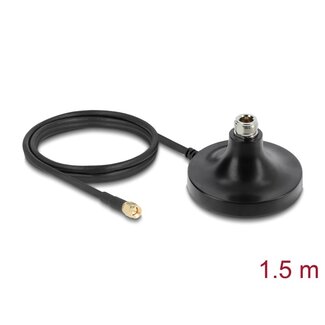 DeLOCK Delock Antenna Magnetic Base 1 x N jack to 1 x SMA plug ULA100 1 m outdoor black