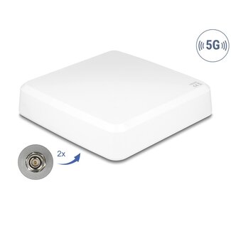 DeLOCK Delock 5G 3300 - 5000 MHz MIMO Antenna 2 x N jack 9 dBi directional wall and pole mounting outdoor white