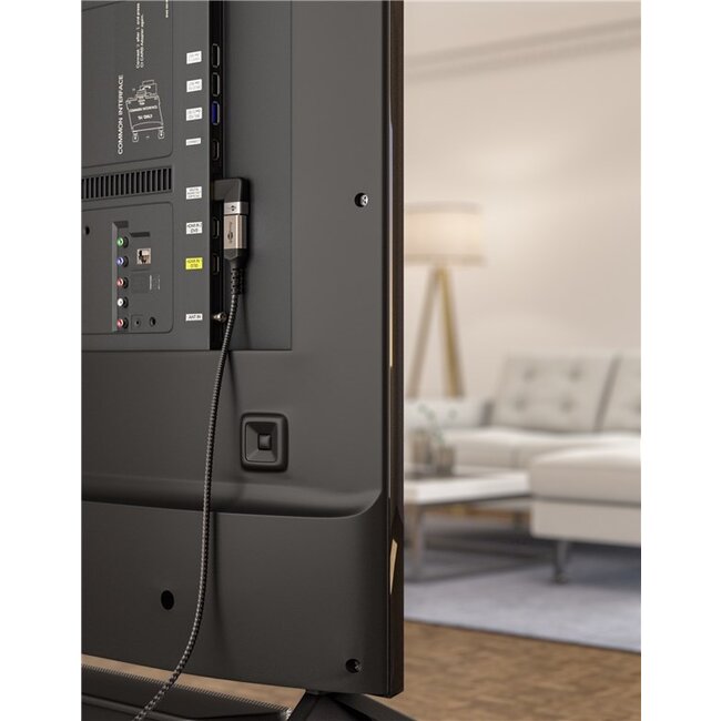 Goobay HDMI™ Angled Adapter 90° Horizontal, 8K/60Hz