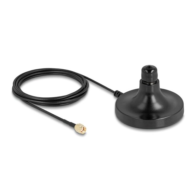 Delock Antenna Magnetic Base 1 x N jack to 1 x RP-SMA plug ULA100 3 m outdoor black