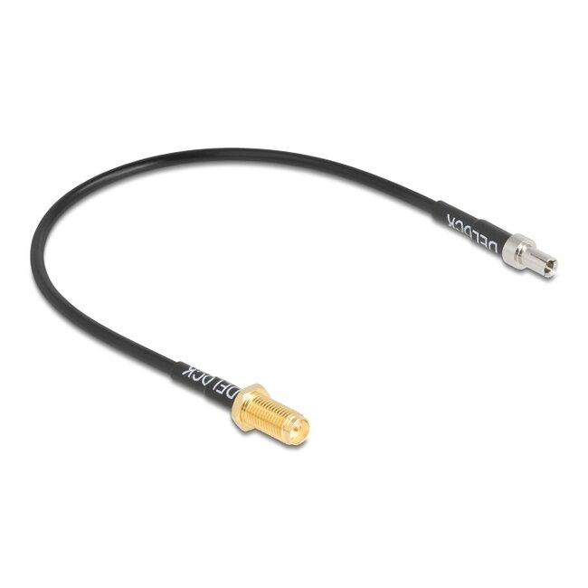 Delock Antenna Cable RP-SMA jack bulkhead to TS-9 plug RG-174 20 cm