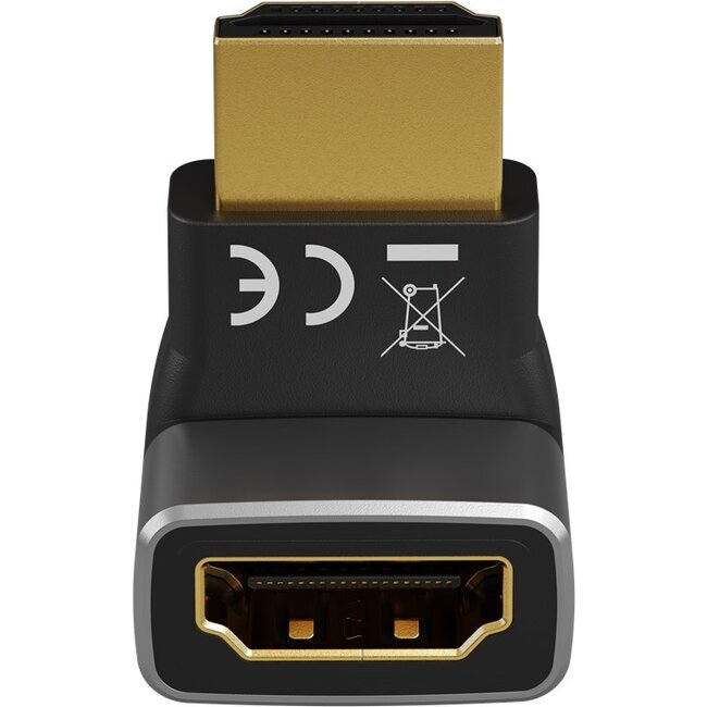 Goobay HDMI™ Angled Adapter 90° Vertical, 8K/60Hz