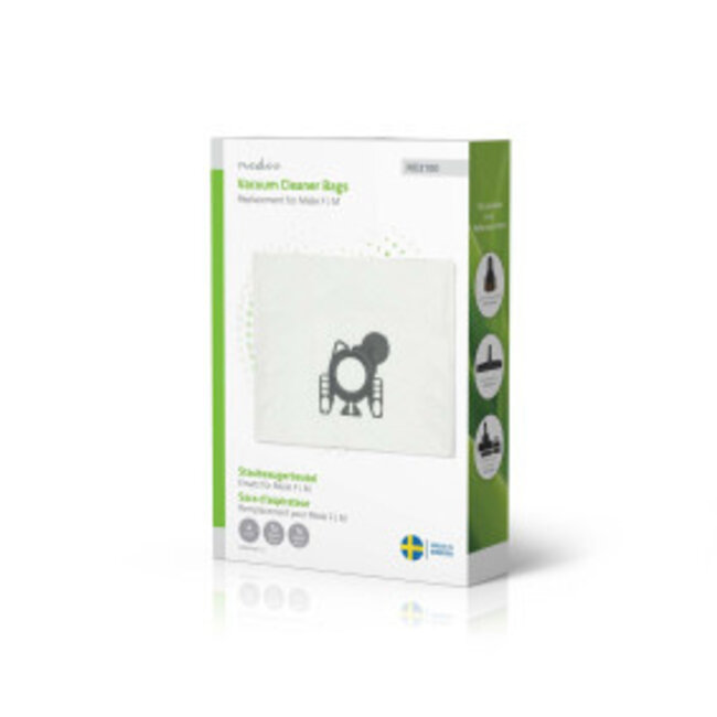 Stofzuigerzak | 4 Stuks | Synthetisch | Meest verkocht voor: Miele FJM | Wit