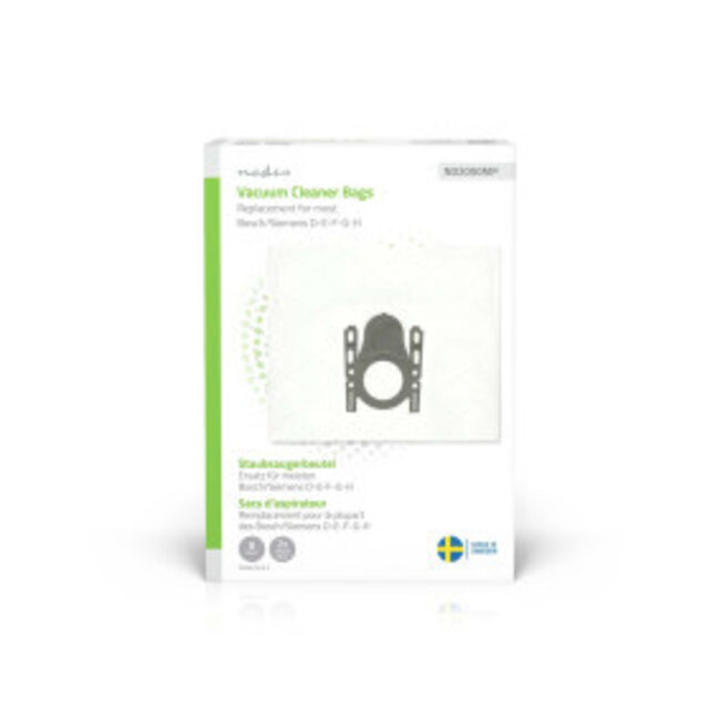 Stofzuigerzak | 8 Stuks | Synthetisch | Meest verkocht voor: Bosch / Siemens D - E - F - G - H | Wit