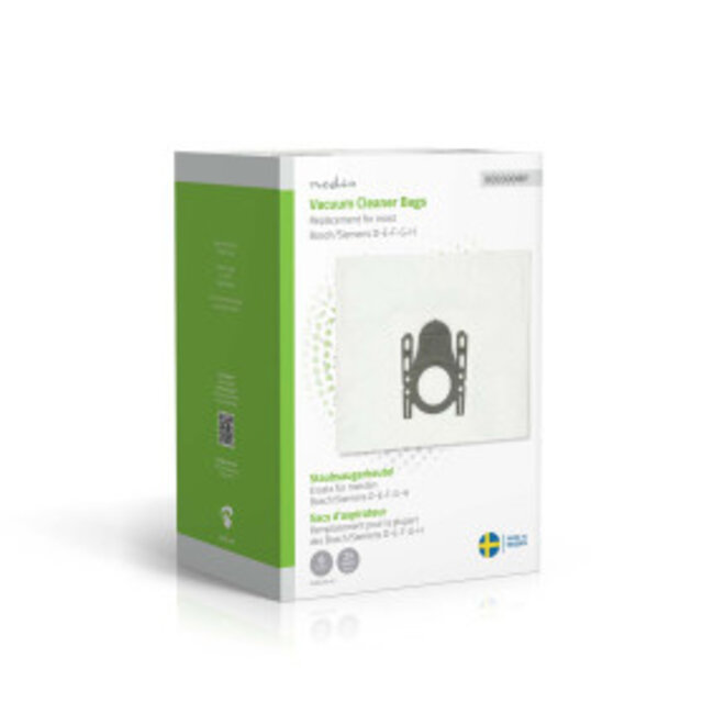 Stofzuigerzak | 8 Stuks | Synthetisch | Meest verkocht voor: Bosch / Siemens D - E - F - G - H | Wit