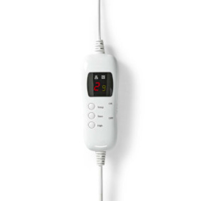 Elektrische Deken | Bovendeken | 1 Persoon | 200 x 180 cm | 9 Warmte Standen | Wasmachinebestendig | Oververhittingsbeveiliging | Digitale bediening | Fleece