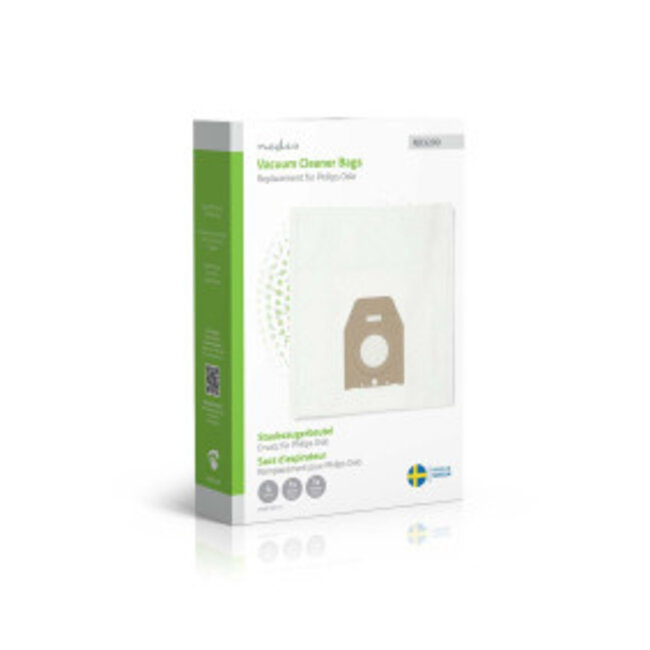 Stofzuigerzak | 4 Stuks | Synthetisch | Meest verkocht voor: Philips Oslo + | Wit