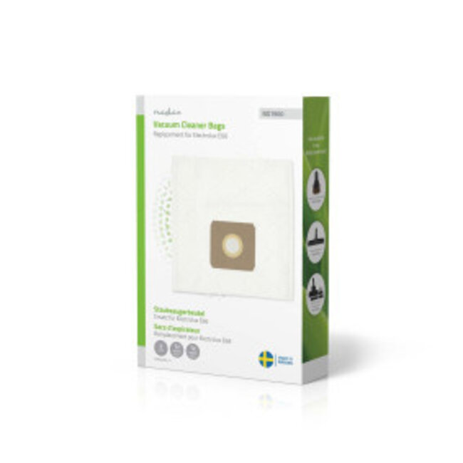 Stofzuigerzak | 4 Stuks | Synthetisch | Meest verkocht voor: Electrolux E66 | Wit