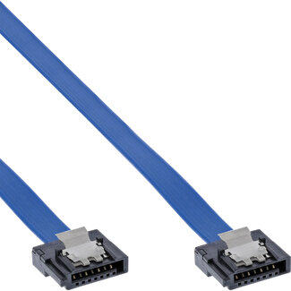 InLine® InLine® SATA 6Gb/s kabel klein, met veiligheidslip, 0,15m (bulk)