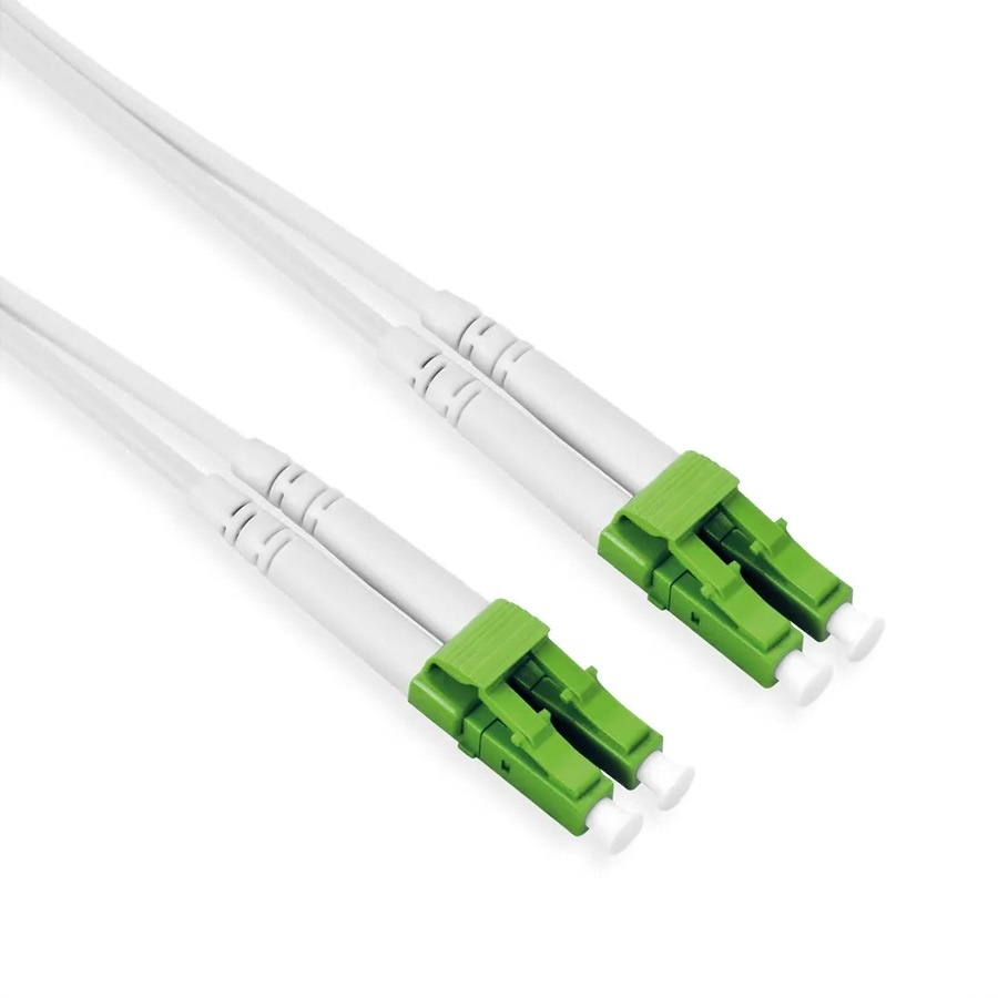 ROLINE glasvezelkabel duplex, 9/125µm OS2, LC/LC, staal versterkt, LSOH , wit,