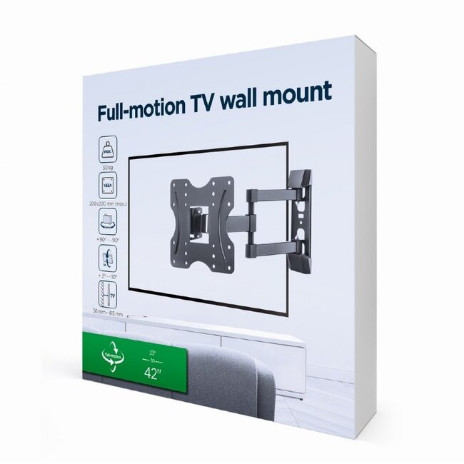 Gembird TV-muurbeugel | tot 42 inch | full motion | lang