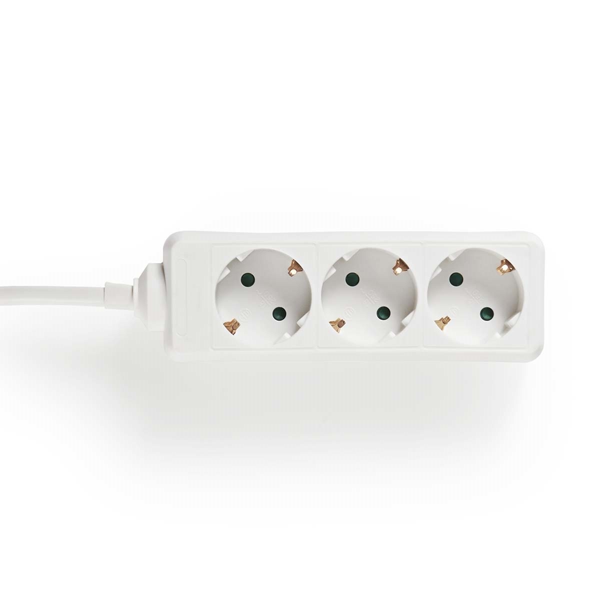 Nedis Stekkerdoos - Randaarde stekker / Type F (CEE 7/7) - 3-wegs - 5.00 m - 3680 W - 16 A - Soort aarding: Zijcontacten - 230 V AC 50/60 Hz - Hoek van stopcontact: 45 ° - H05VV-F