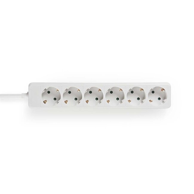 Nedis stekkerdoos | 6-voudig | wit | 1,5 meter