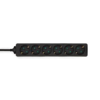 Nedis Nedis stekkerdoos | 6-voudig | zwart | 3 meter