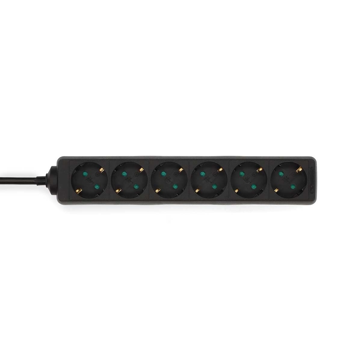 Nedis Stekkerdoos - Randaarde stekker / Type F (CEE 7/7) - 6-wegs - 3.00 m - 3680 W - 16 A - Soort aarding: Zijcontacten - 230 V AC 50/60 Hz - Hoek van stopcontact: 45 ° - H05VV-F