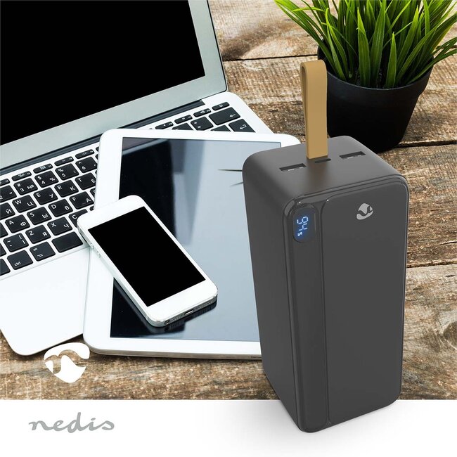 Nedis powerbank | 1x USB-C PD 20W + 2x USB-A QC 18W | 30.000 mAh