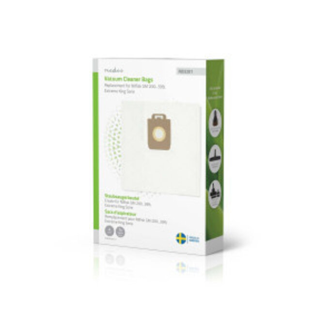 Stofzuigerzak | 4 Stuks | Synthetisch | Meest verkocht voor: Nilfisk Extreme - King Series / Nilfisk GM 200 - 599 | Wit