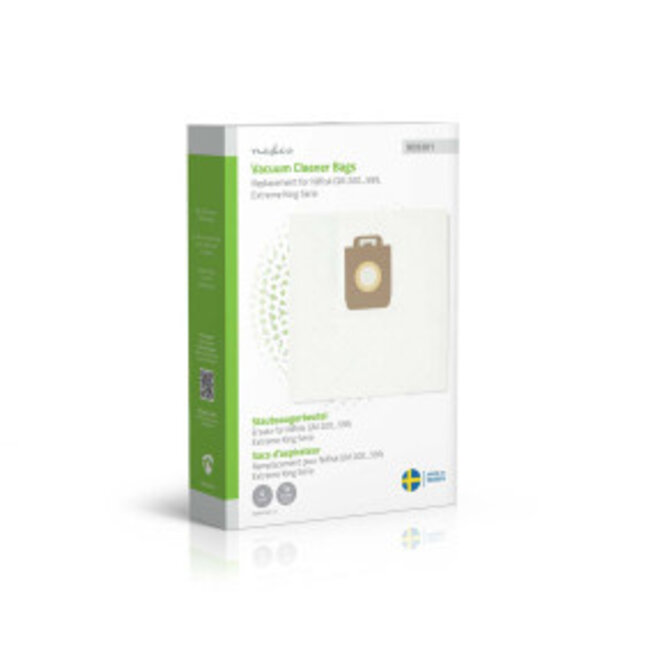 Stofzuigerzak | 4 Stuks | Synthetisch | Meest verkocht voor: Nilfisk Extreme - King Series / Nilfisk GM 200 - 599 | Wit