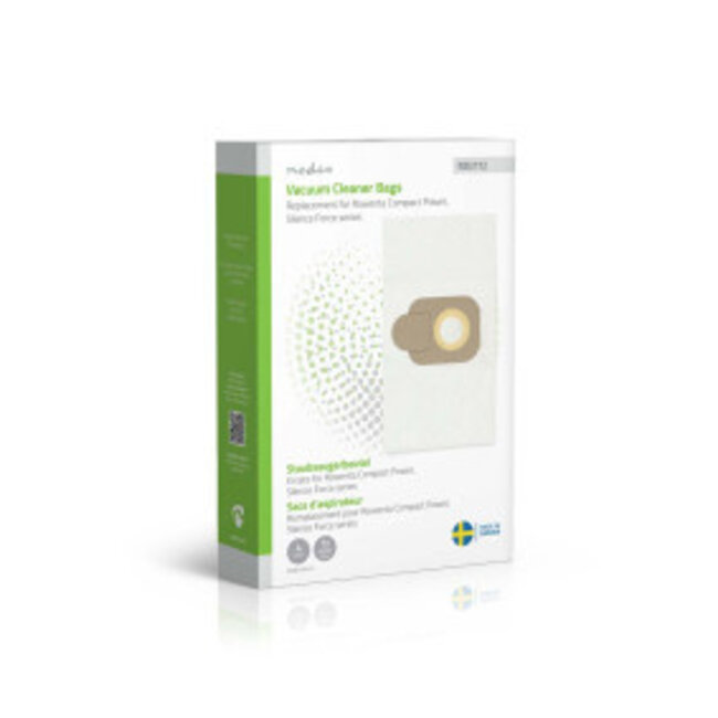 Stofzuigerzak | 4 Stuks | Synthetisch | Meest verkocht voor: Rowenta Compact Power Series / Rowenta Silence Force Series | Wit