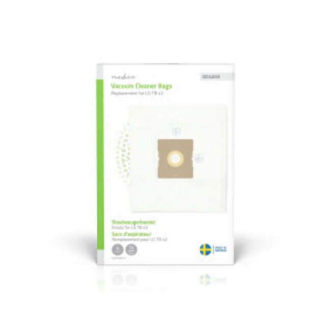 Stofzuigerzak | 4 Stuks | Synthetisch | Meest verkocht voor: LG TB 42 | Wit