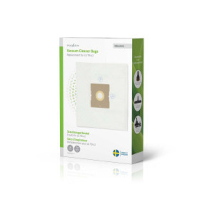 Stofzuigerzak | 4 Stuks | Synthetisch | Meest verkocht voor: LG TB 42 | Wit