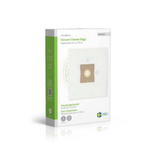 Stofzuigerzak | 4 Stuks | Synthetisch | Meest verkocht voor: LG TB 42 | Wit