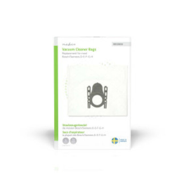 Stofzuigerzak | 4 Stuks | Synthetisch | Meest verkocht voor: Bosch / Siemens D - E - F - G - H | Wit