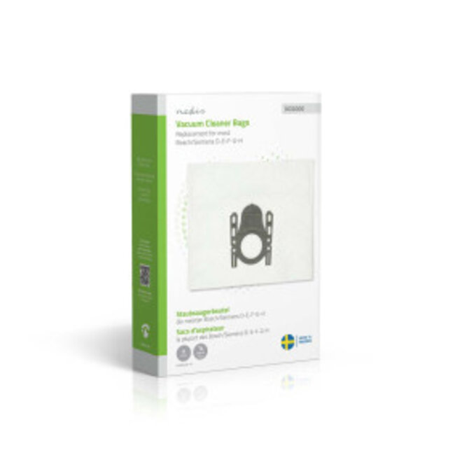 Stofzuigerzak | 4 Stuks | Synthetisch | Meest verkocht voor: Bosch / Siemens D - E - F - G - H | Wit