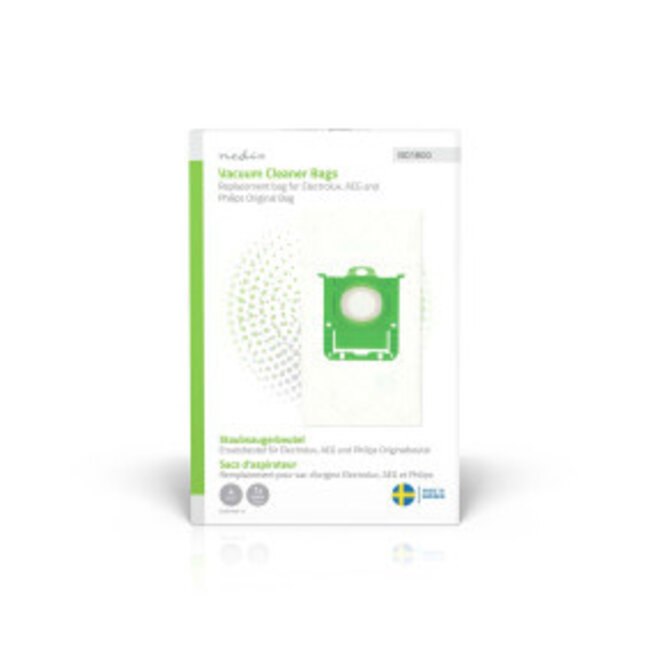 Stofzuigerzak | 4 Stuks | Synthetisch | Meest verkocht voor: Replacement for Electrolux, AEG and Philips Original Bag | Wit