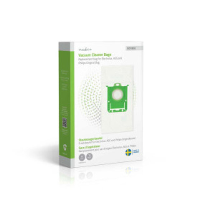 Stofzuigerzak | 4 Stuks | Synthetisch | Meest verkocht voor: Replacement for Electrolux, AEG and Philips Original Bag | Wit