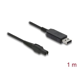DeLOCK Delock USB Charging Cable 15 V for Electric Shavers compatible with Philips OneBlade Pro 360 HQ7 HQ8 HQ9 series - shaver charger replacement cable 1 m