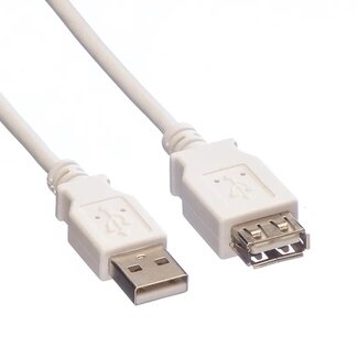 Goobay USB-A verlengkabel | USB2.0 | 5W | wit | 3 meter