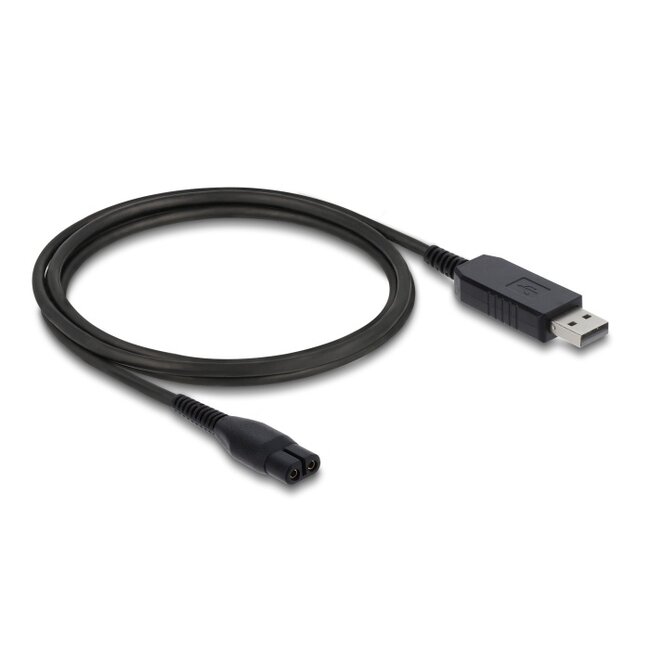 Delock USB Charging Cable 4.3 V for Electric Shavers compatible with Philips OneBlade 360 Face + Body - shaver charger replacement cable 1 m