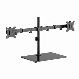 Gembird Bureaustandaard met twee monitoren (draaien, kantelen, zwenken), 17â-32'', tot 9 kg