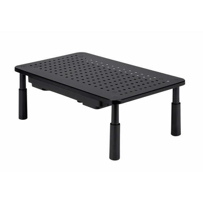 Verstelbare monitorstandaard met lade (rechthoek)