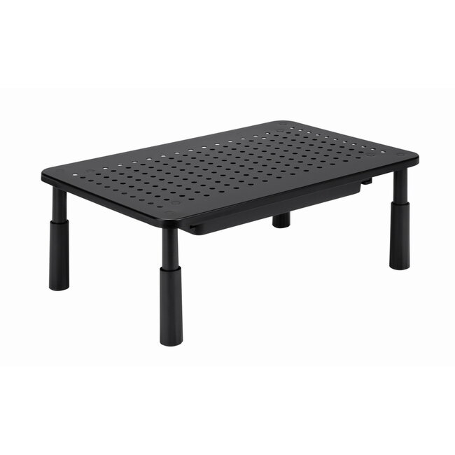 Verstelbare monitorstandaard met lade (rechthoek)