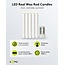 Goobay Set of 5 LED Real Wax Rod Candles, white, incl. Remote Control