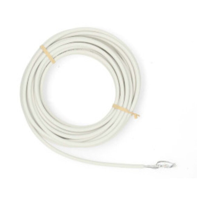 Coaxkabel op Haspel | Mini Coax | Dubbel Afgeschermd | ECA | 10.0 m | Coax | PVC | Wit | Folieverpakking