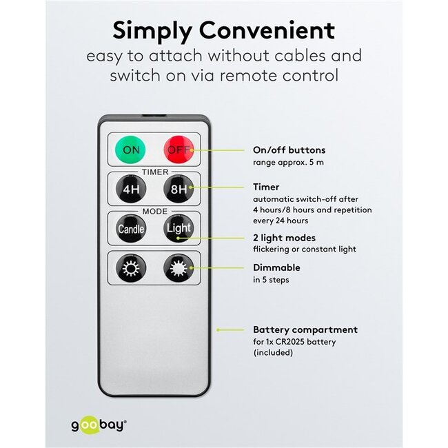 Goobay 10 Wireless LED Christmas Tree Candles